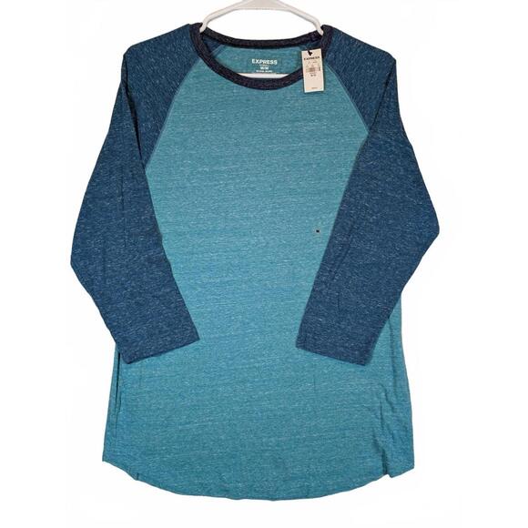 Express Other - Express Baseball Raglan Shirt Colorblock Long Sleeve Casual Mens Medium